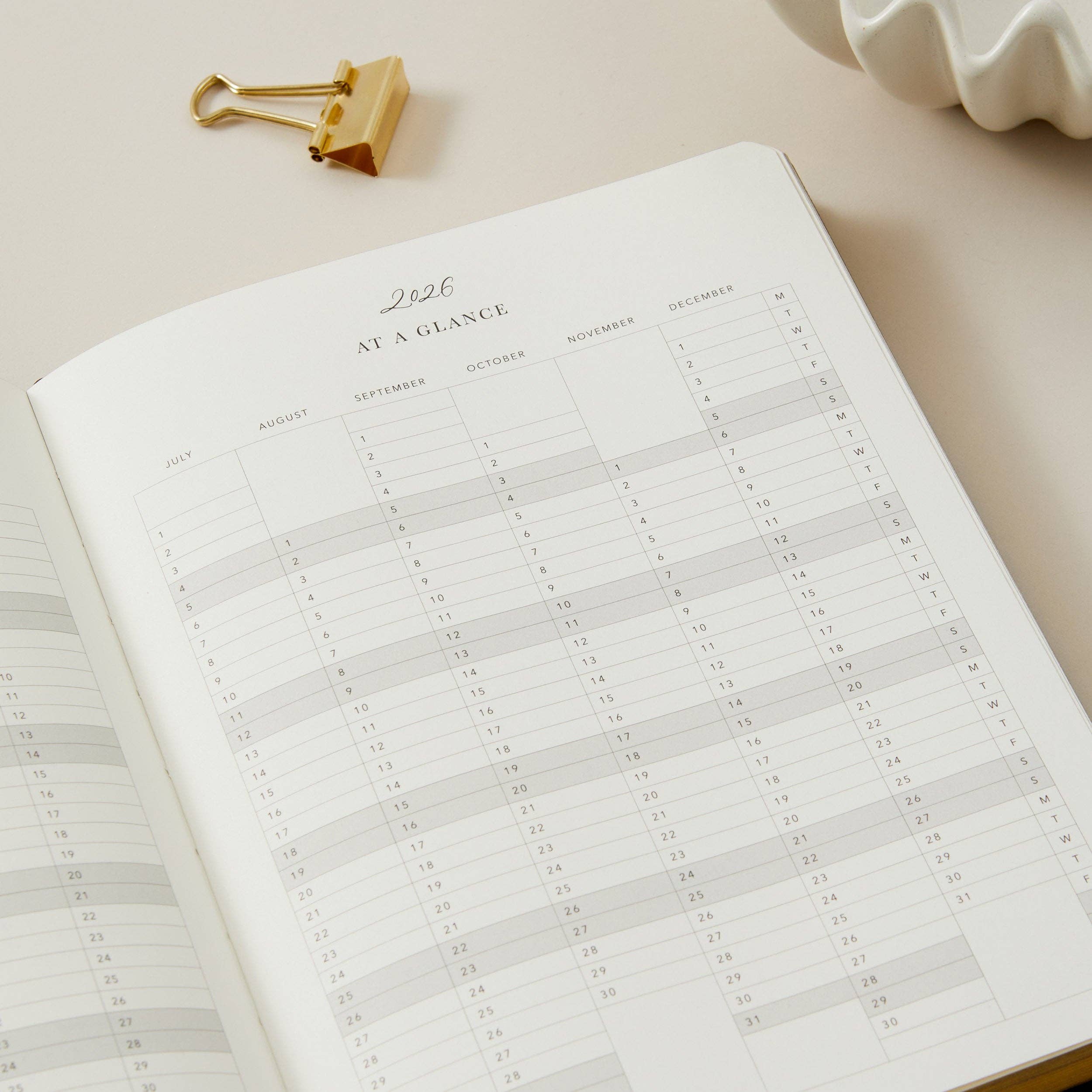 2026 Weekly Planner - Black by Blush And Gold