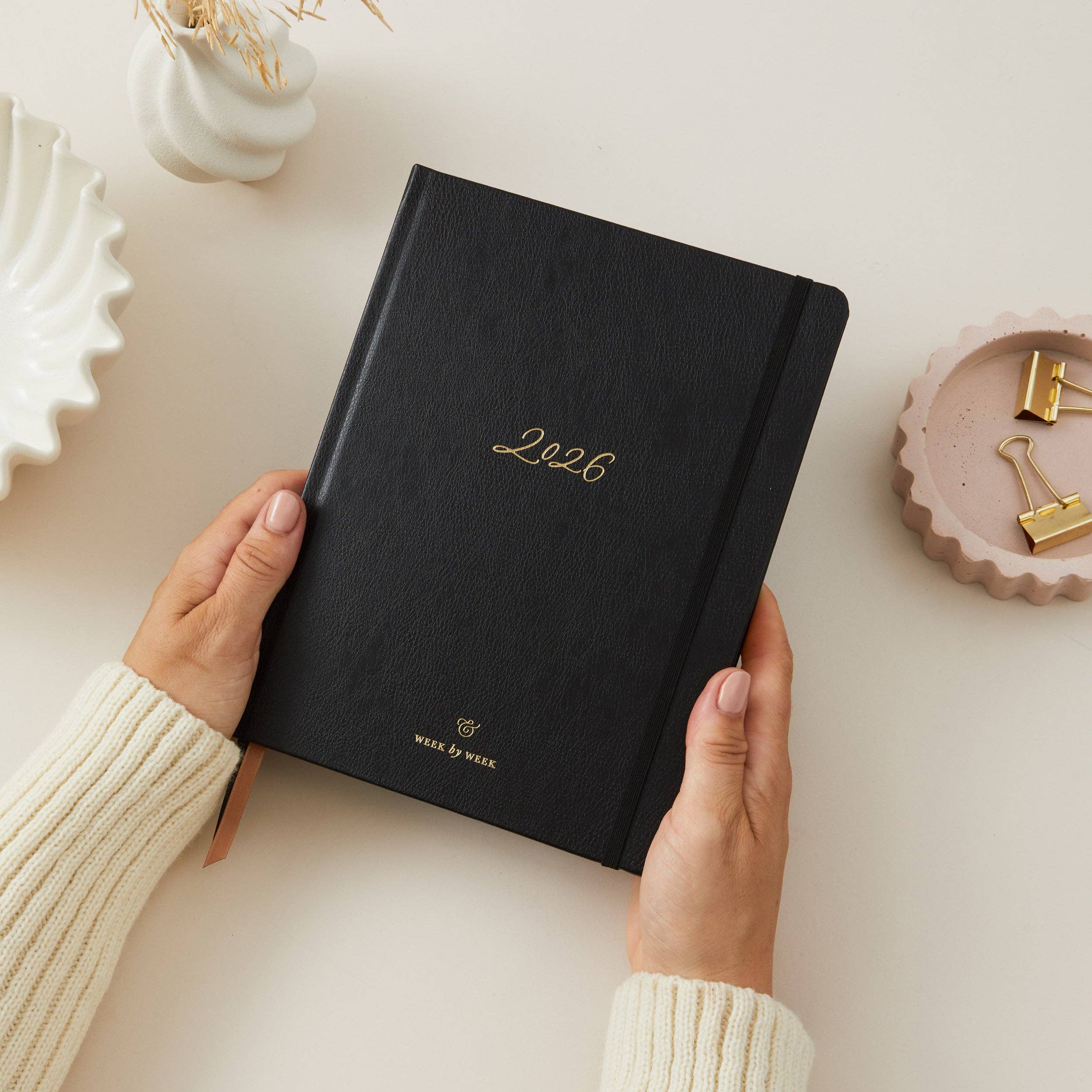2026 Weekly Planner - Black by Blush And Gold
