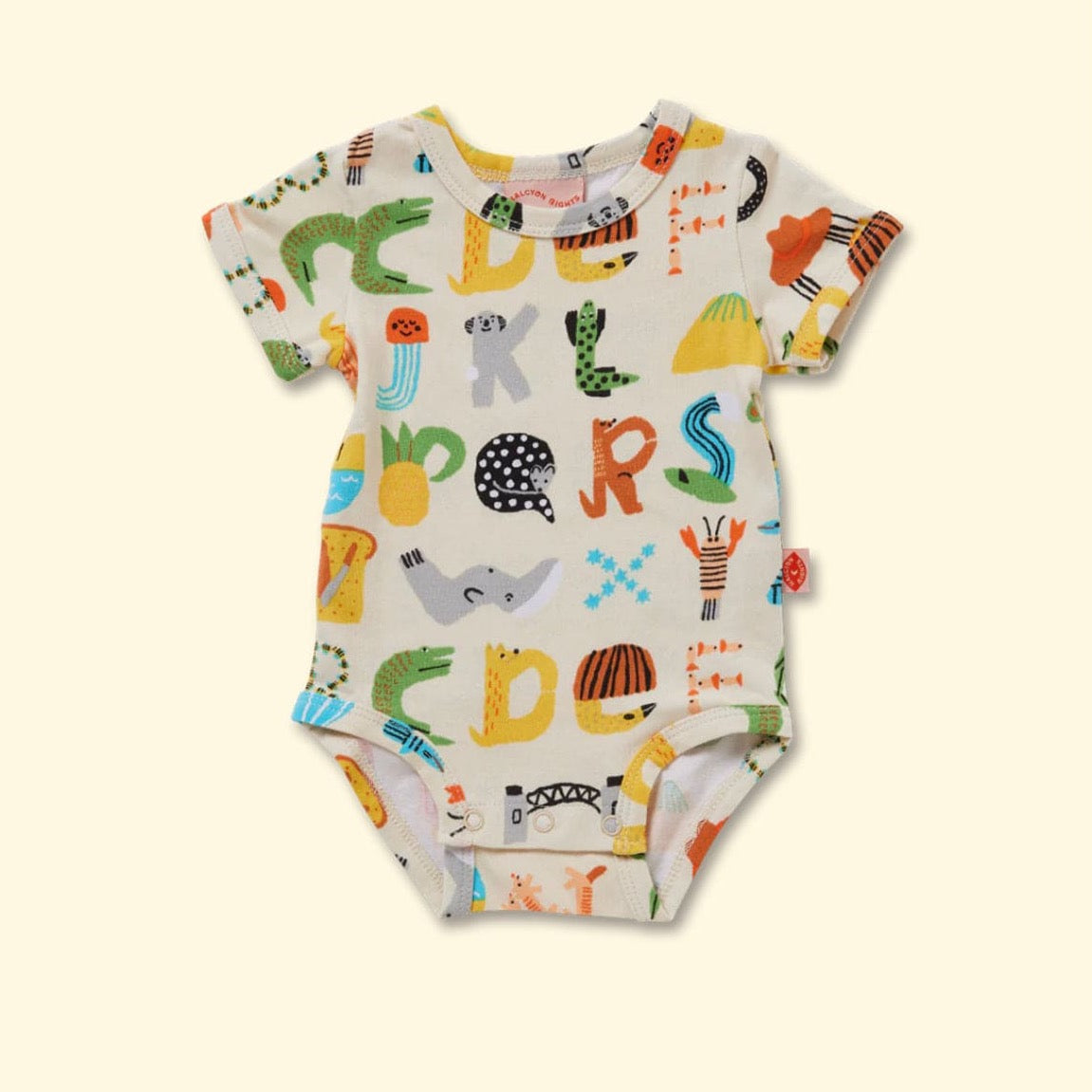 ABC Down Under Short Sleeve Bodysuit by Halcyon Nights