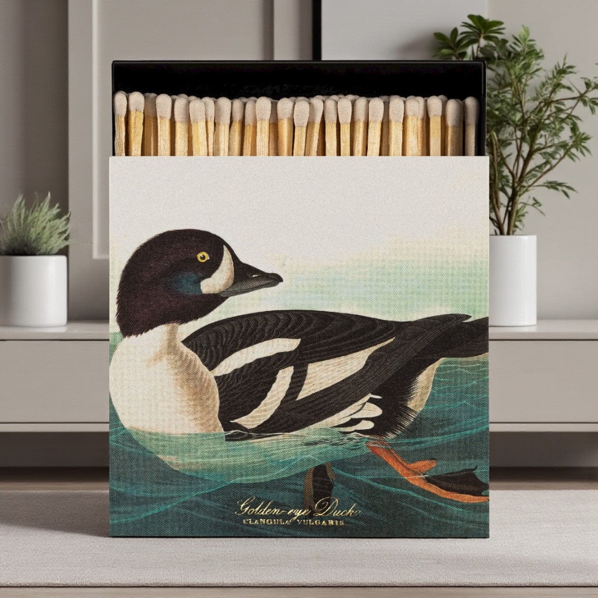 Archivist Gallery Golden-Eye Duck Luxury Square Matchbox by Archivist Gallery | Australia