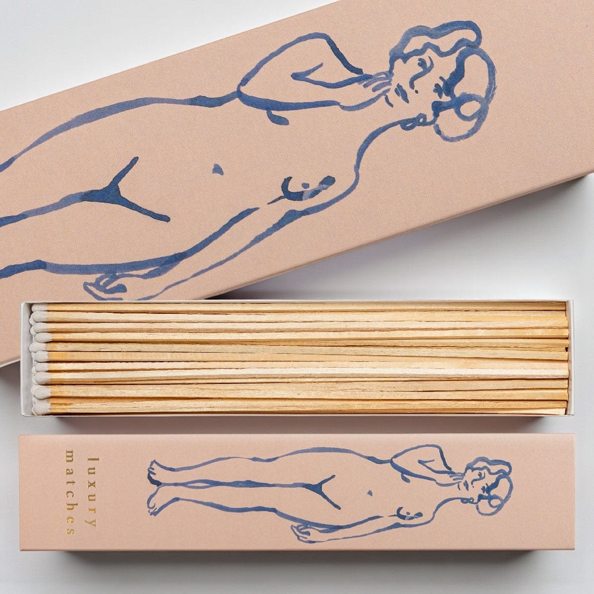 Archivist Gallery X Wanderlust Paper Co. Nude Luxury Matches – Long Matchbox ARRIVING BACK SOON by Archivist Gallery