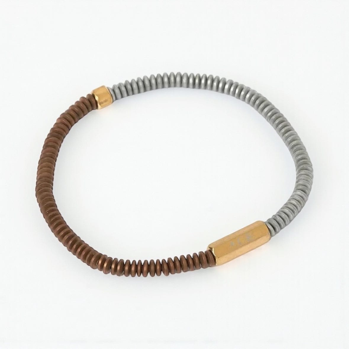 Arms of Eve Man Logan - Stainless Steel Copper + Hematite Beads Mens Bracelet by Arms of Eve