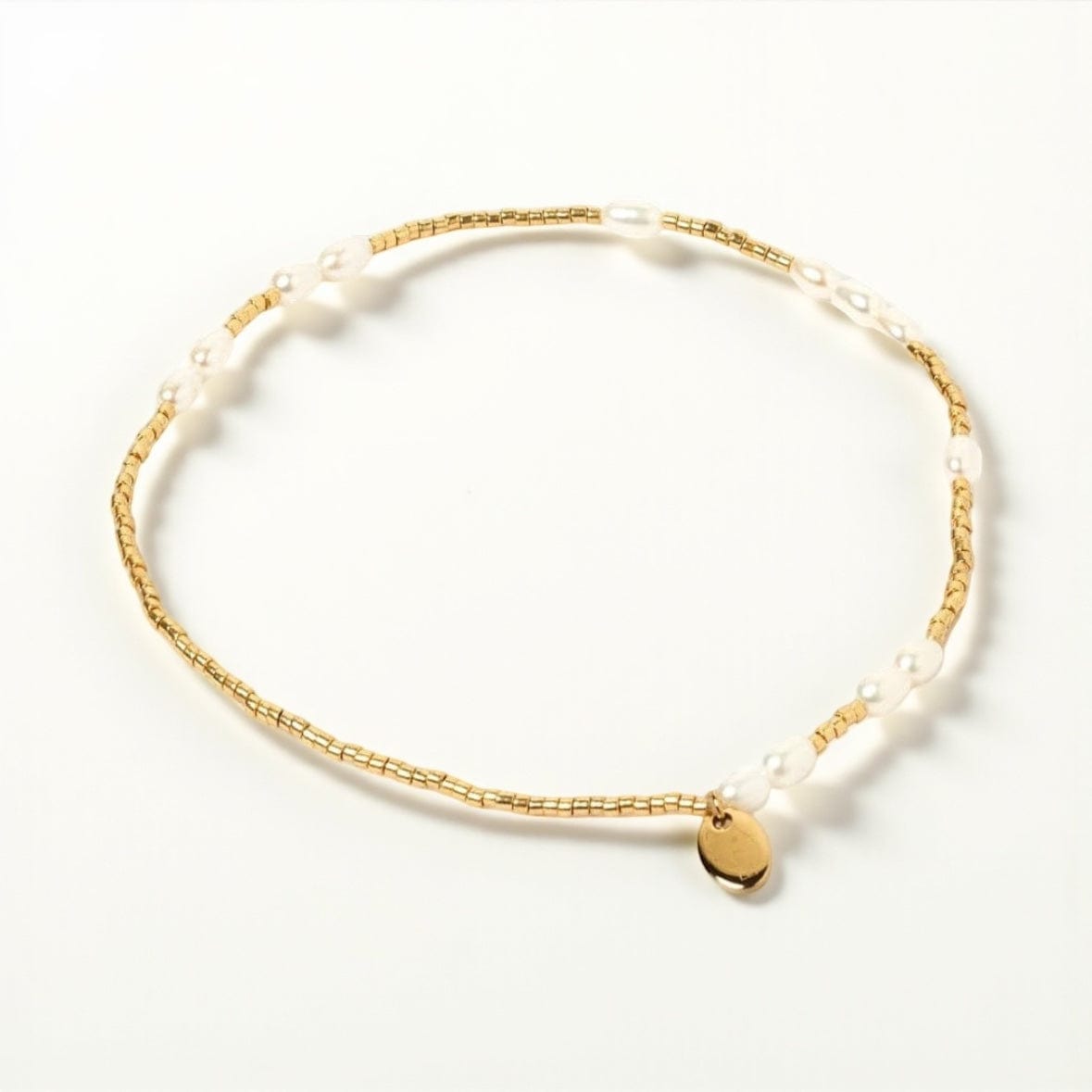 Arms of Eve Poppy Pearl + Glass Beaded Women's Anklet by Arms of Eve