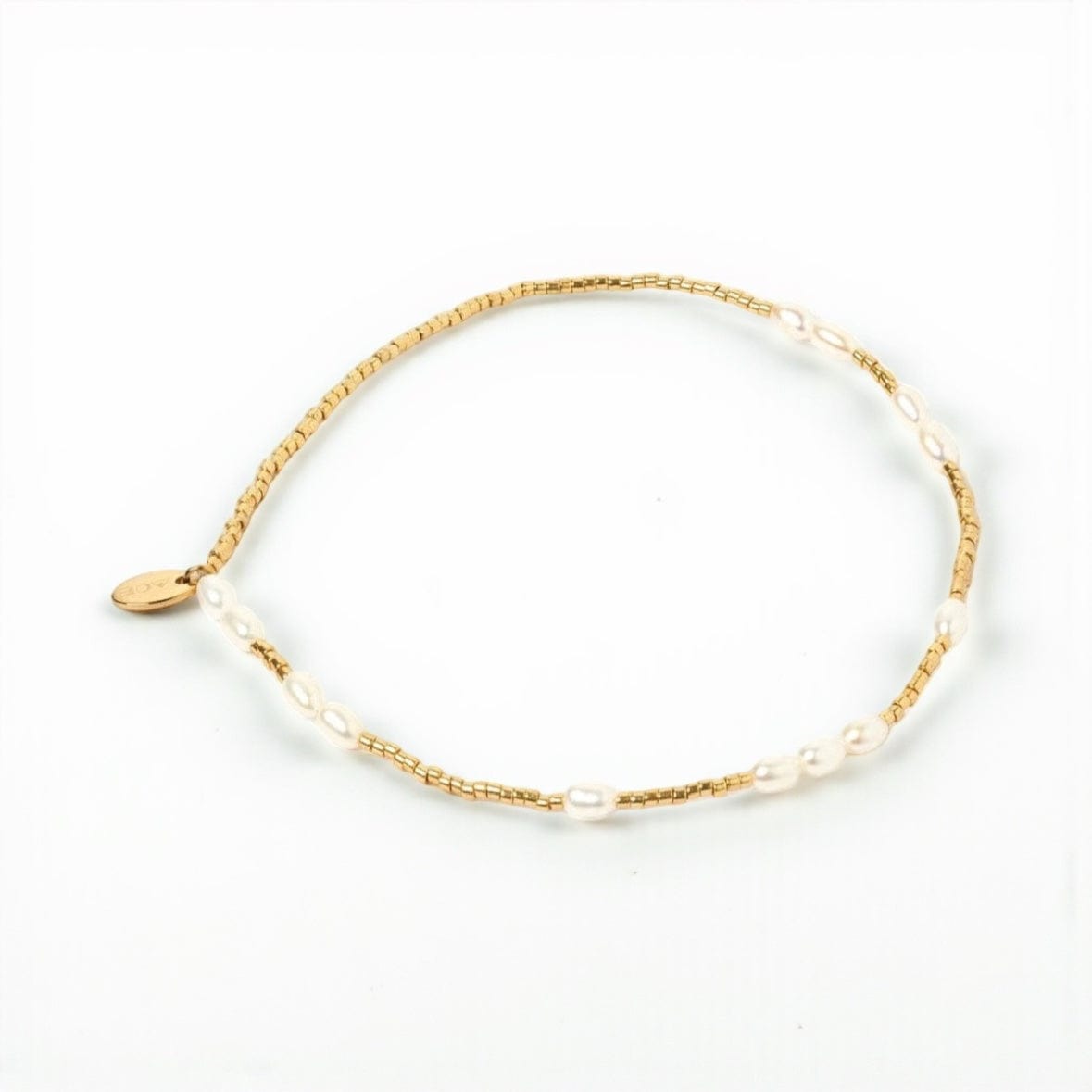 Arms of Eve Poppy Pearl + Glass Beaded Women's Anklet by Arms of Eve