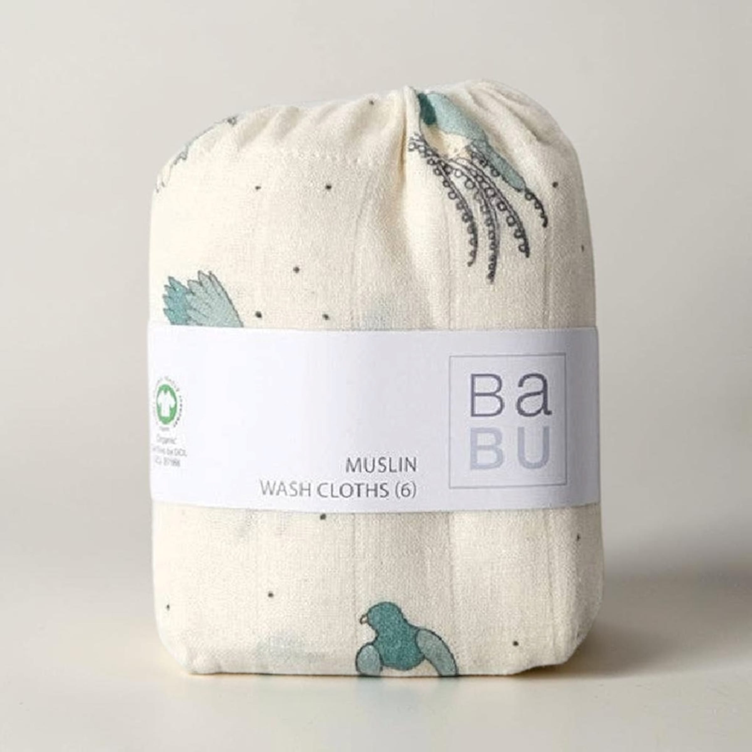 BABU Muslin Wash Cloths (6 Pack) - Kererū by Babu