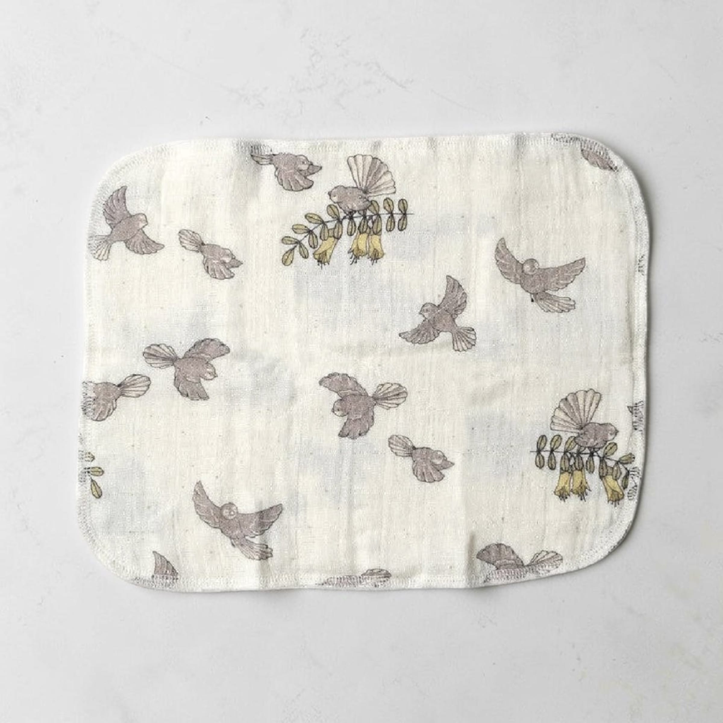 BABU Muslin Wash Cloths (6 Pack) - Piwakawaka by Babu