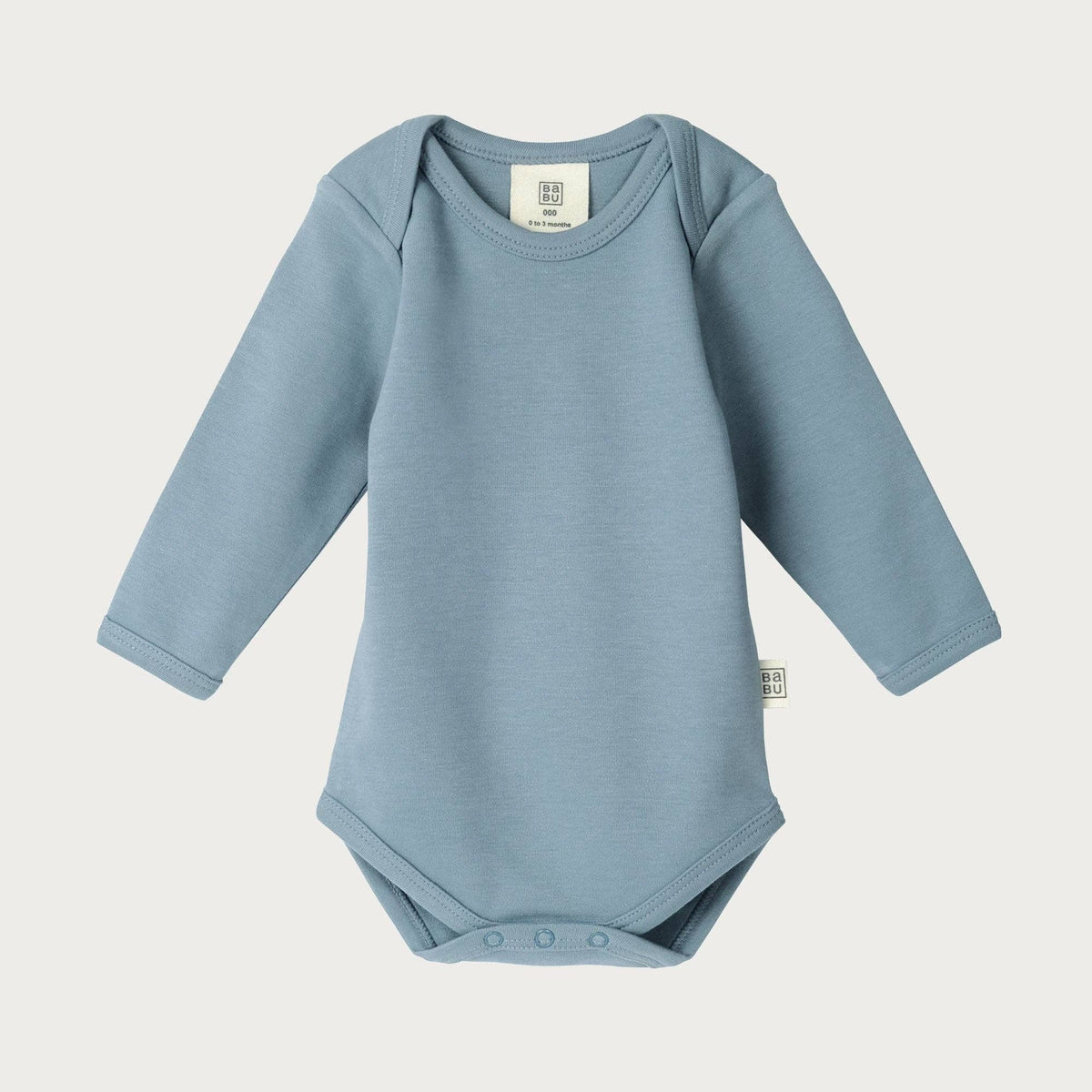BABU Organic Cotton Long Sleeve Bodysuit 0–3M RIVER by Babu