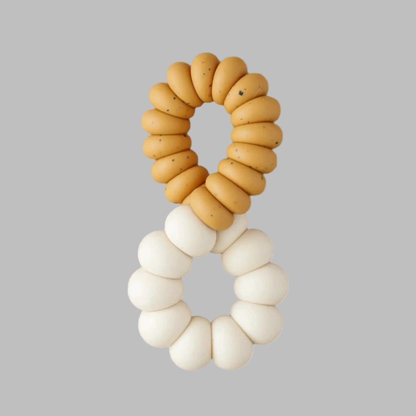 Baby Freezer Teether in 6 Styles Twist Speckled Chai by Little Chew