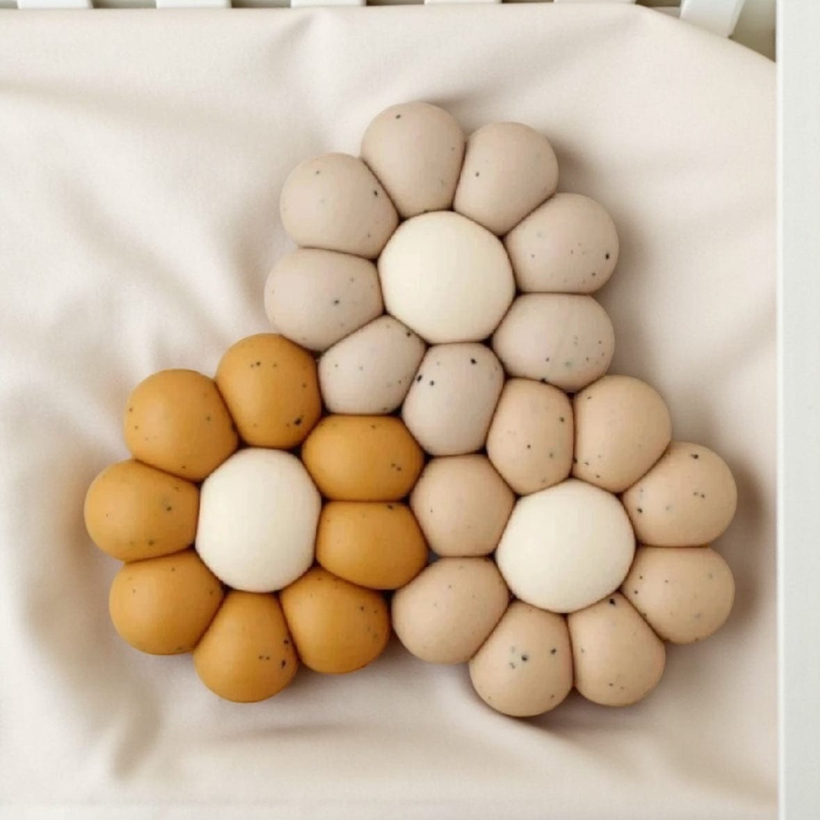 Baby Freezer Teether in 7 Styles Daisy Speckled Chai by Little Chew