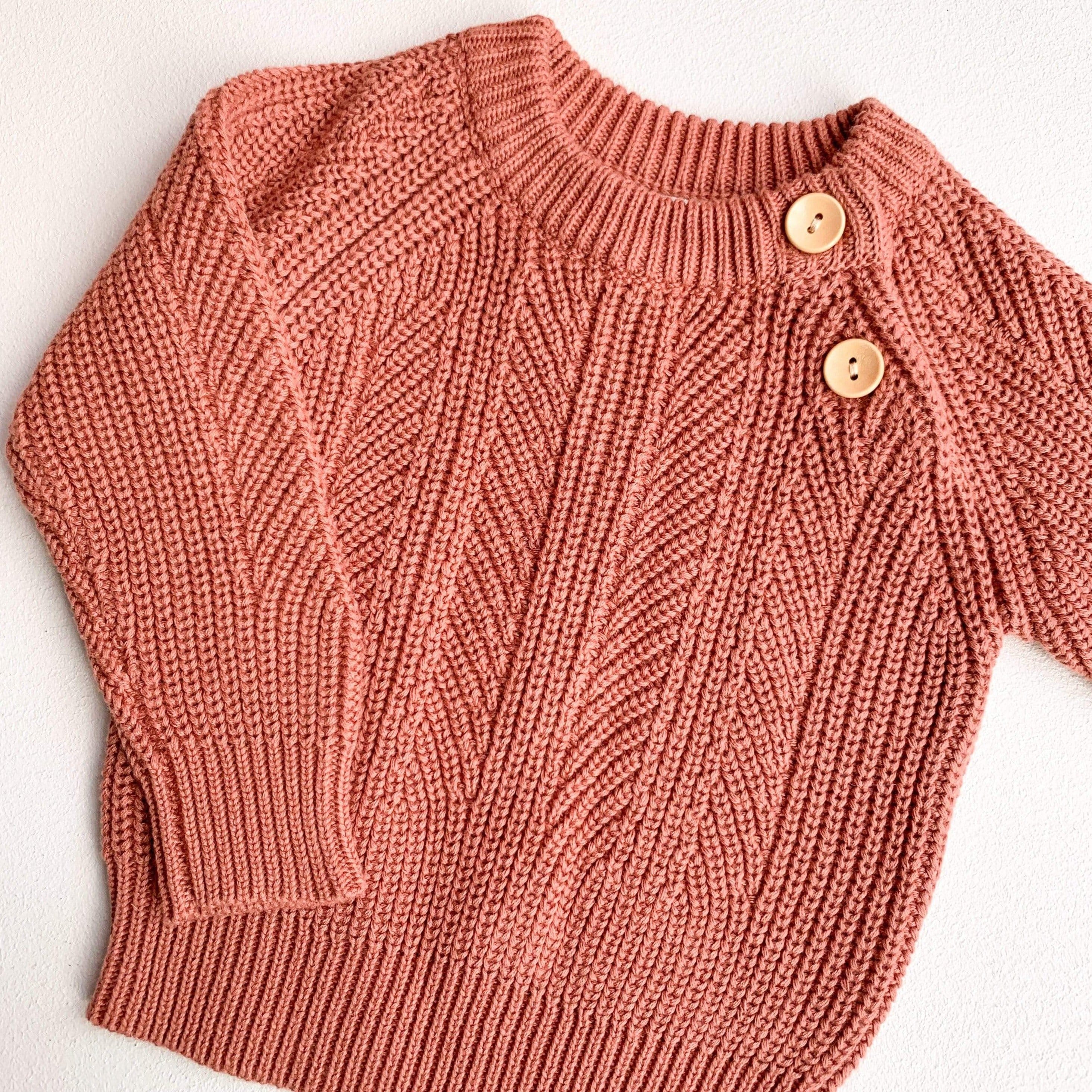 baby sweater in two colours Terracotta by Two Darlings