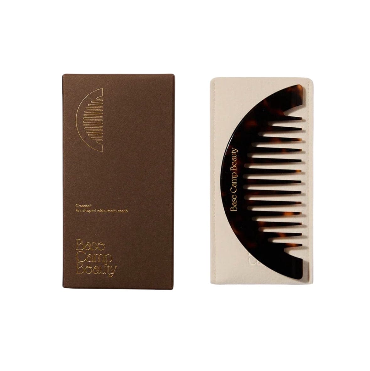 Base Camp Beauty Hair Combs - Assorted Colours + Styles Crescent Comb Tortoise by Base Camp Beauty
