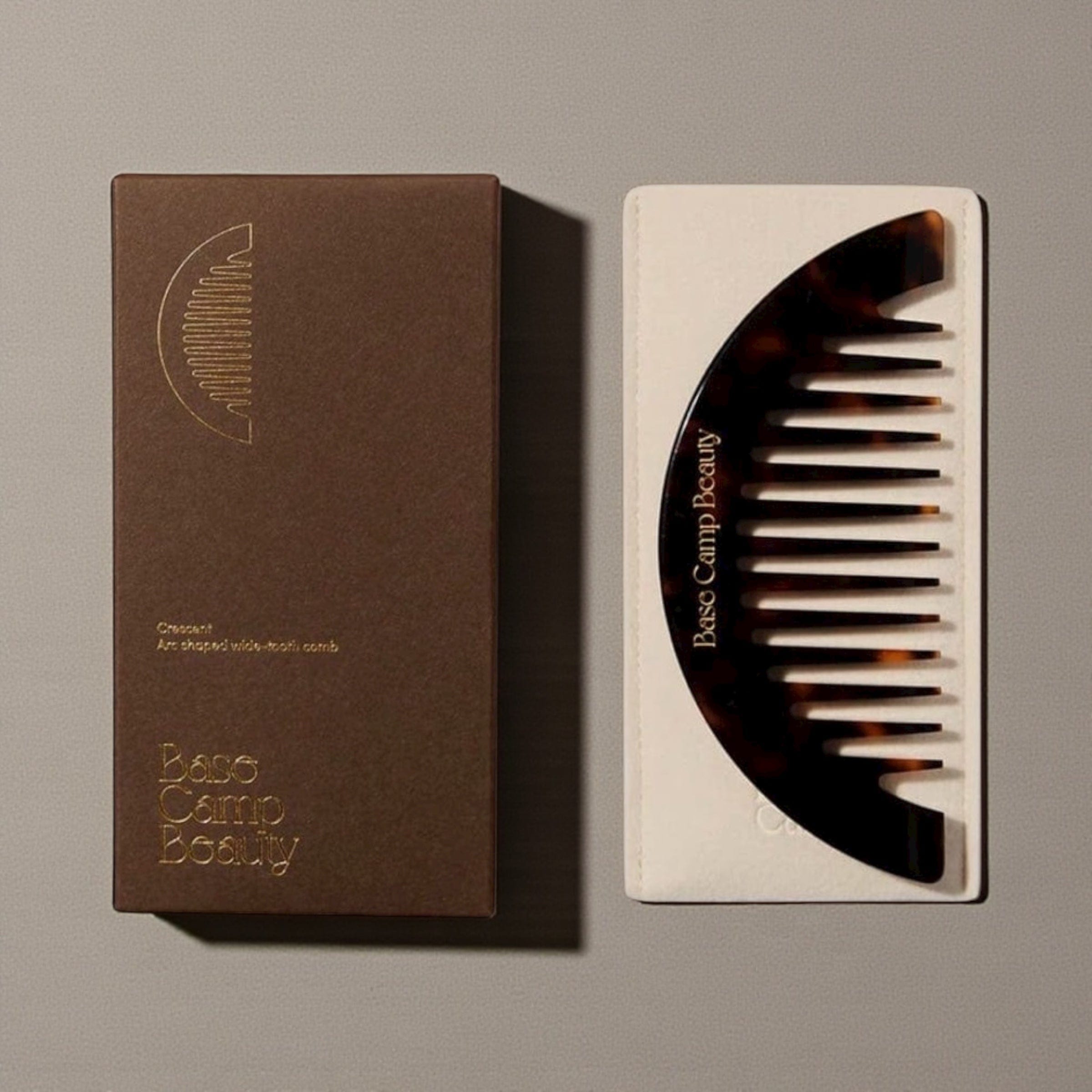 Base Camp Beauty Hair Combs - Assorted Colours + Styles Crescent Comb Tortoise by Base Camp Beauty