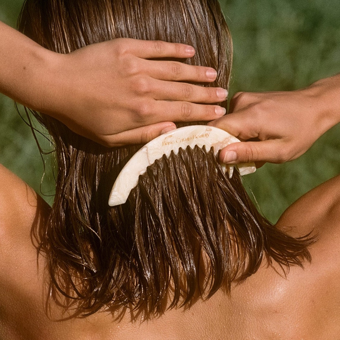 base camp combs Crescent Comb Buttermilk by Base Camp Beauty