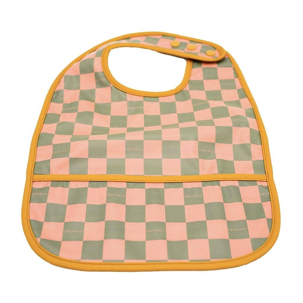 Basic Bib - Checks  Sunset  + Orchard: One-size by GRECH & CO.