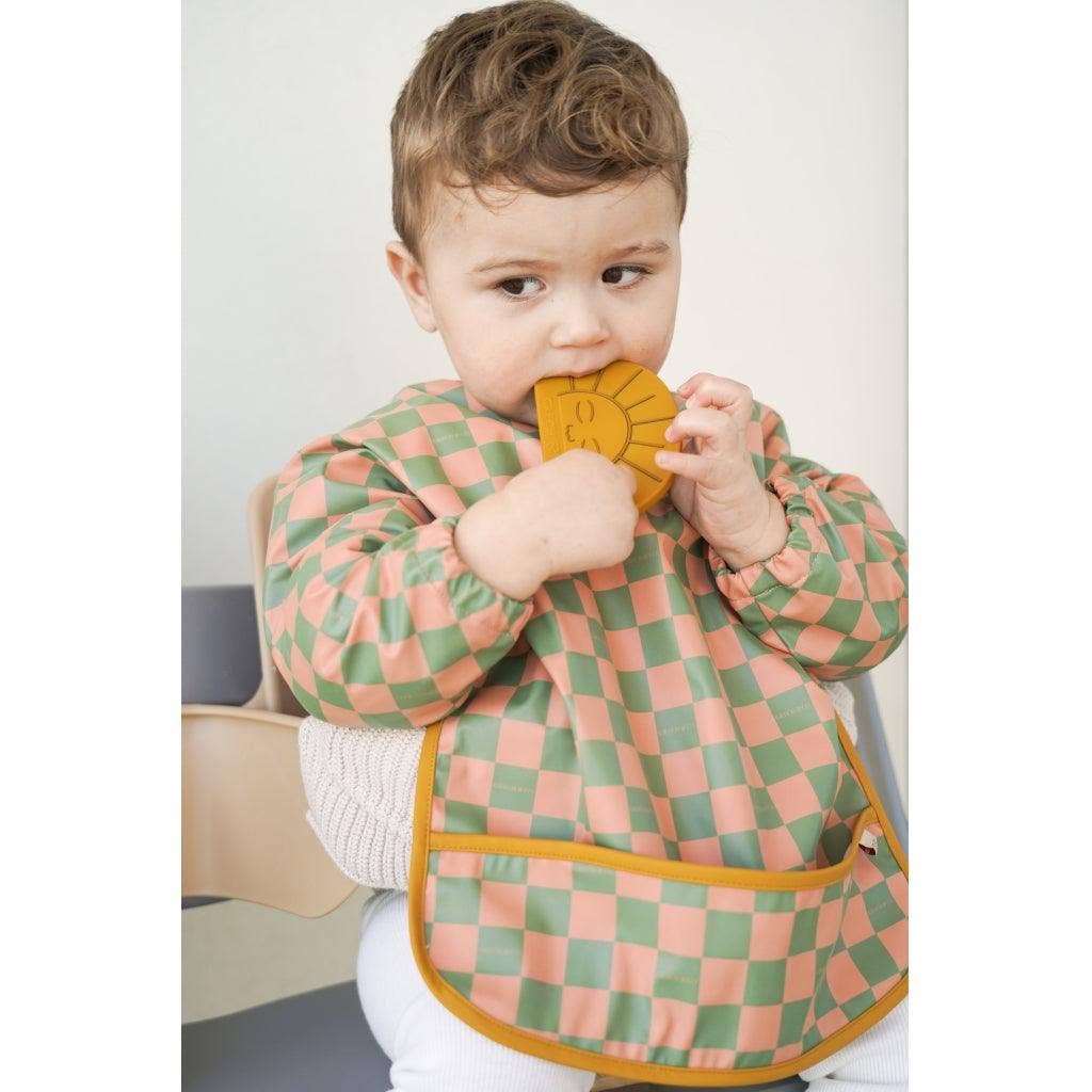 Basic Bib - Checks  Sunset  + Orchard: One-size by GRECH & CO.