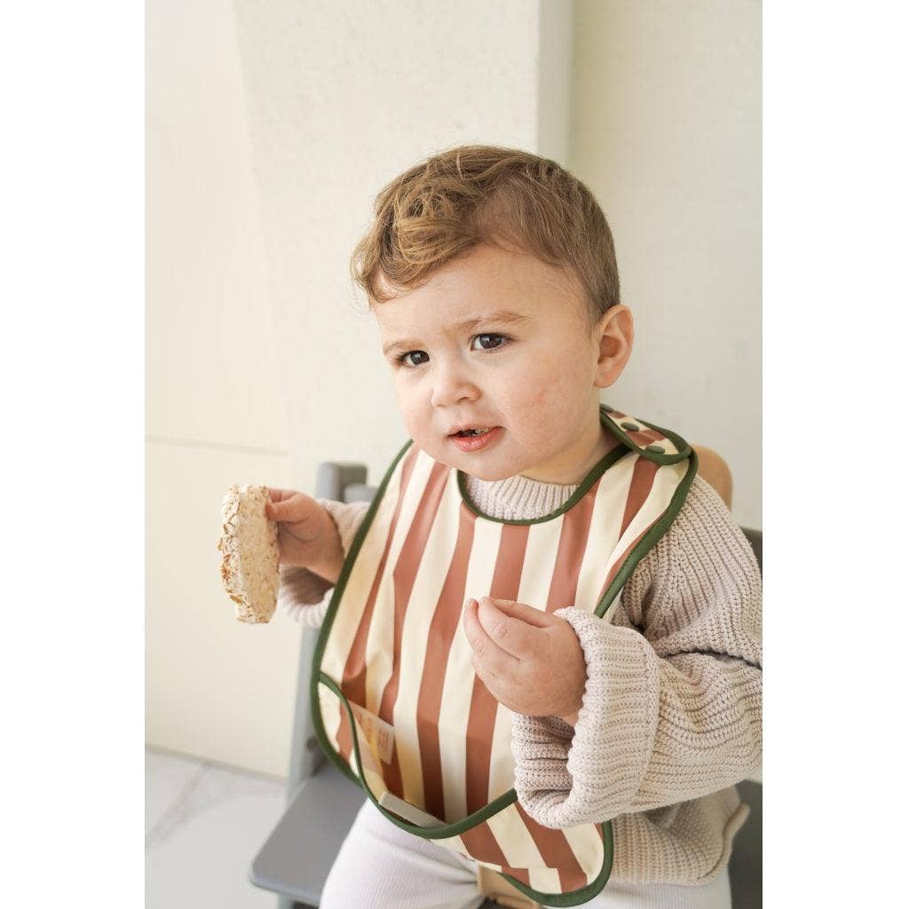 Basic Bib - Stripes Atlas + Tierra: One-size by GRECH & CO.