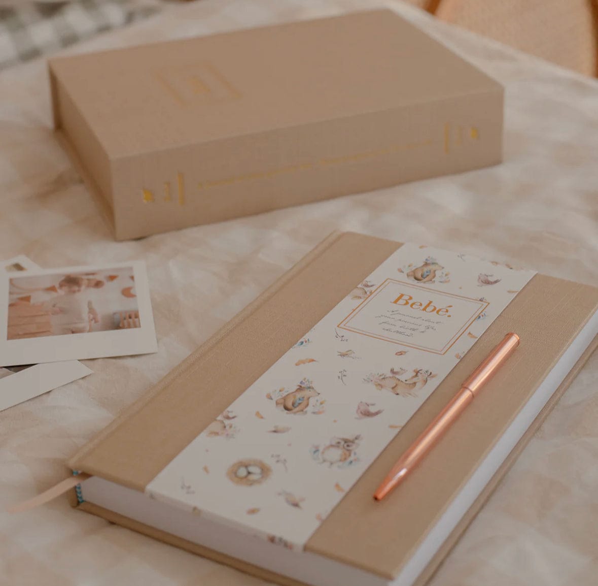 Bebe Baby Book with Keepsake Box and Pen in 3 Colours by Truly Amor