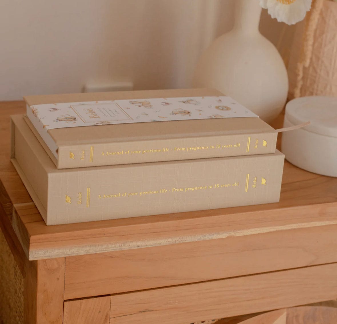 Bebe Baby Book with Keepsake Box and Pen in 3 Colours by Truly Amor