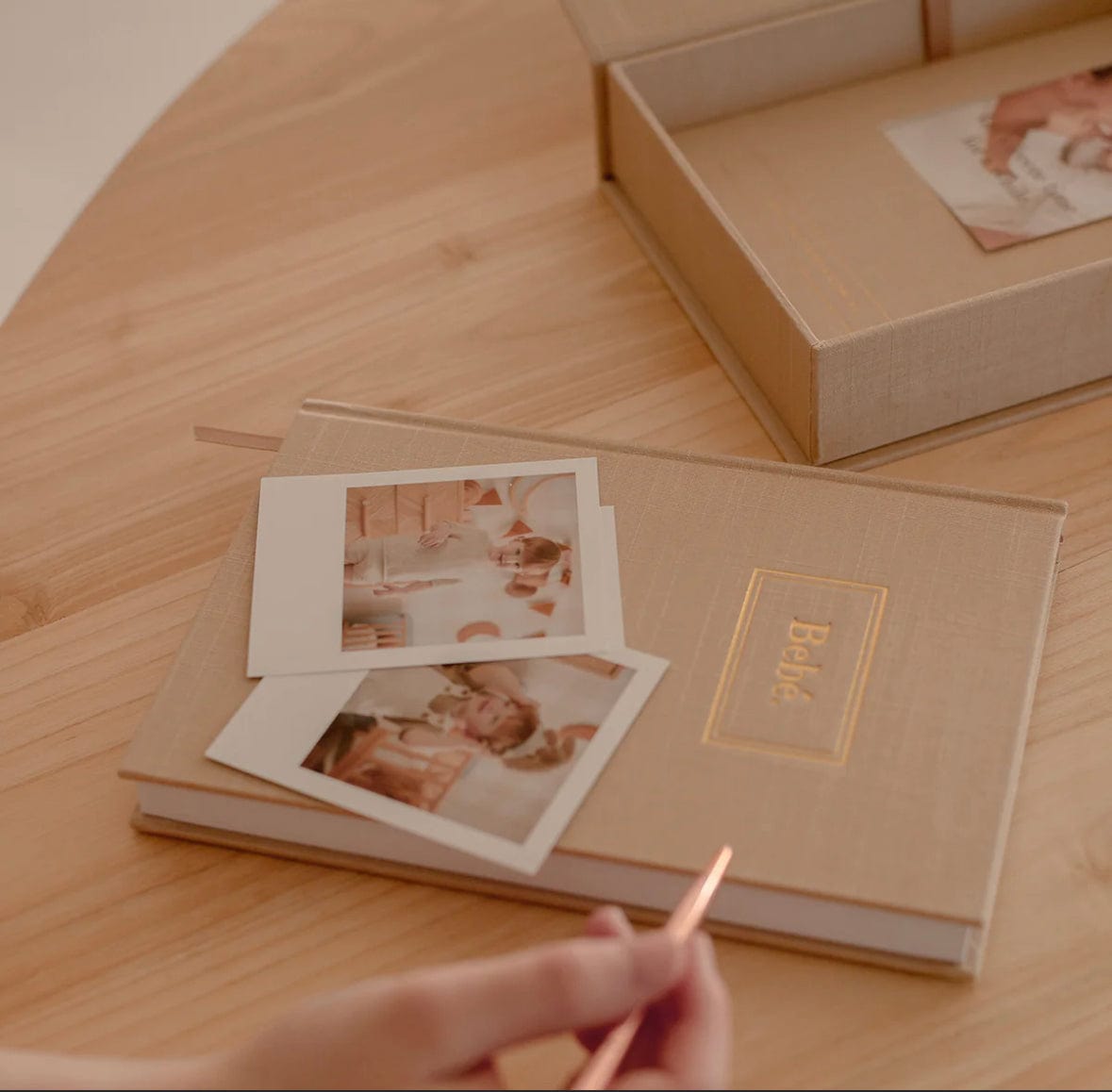 Bebe Baby Book with Keepsake Box and Pen in 3 Colours by Truly Amor