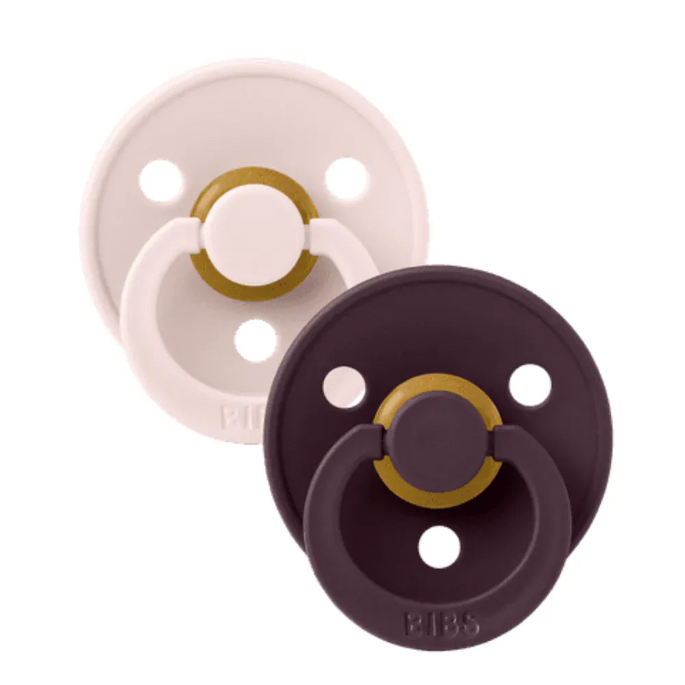 BIBS Round Latex Dummy (2 Pack) – Size 1 (0+ Months) by Bibs