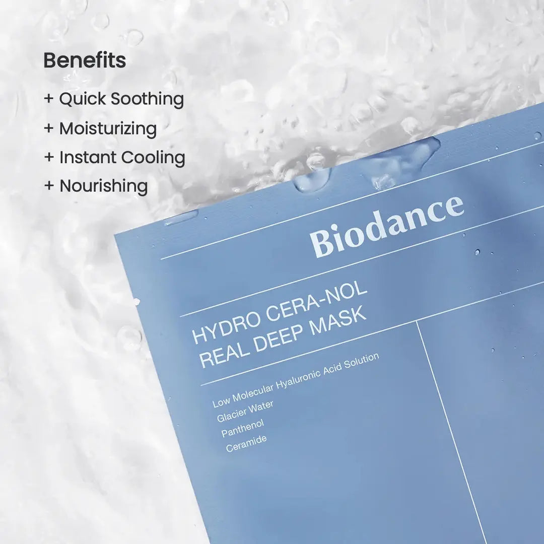 BIODANCE Hydro Cera-Nol Real Deep Mask – Soothing & Barrier-Strengthening Hydrogel Mask by Glowiss