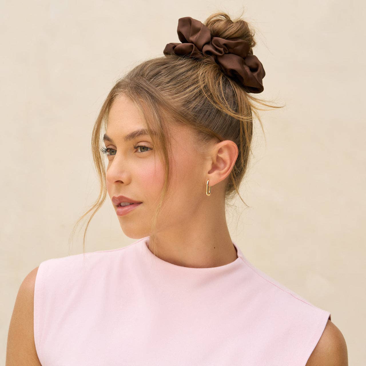 Black & Chocolate Oversized Scrunchies by KITSCH
