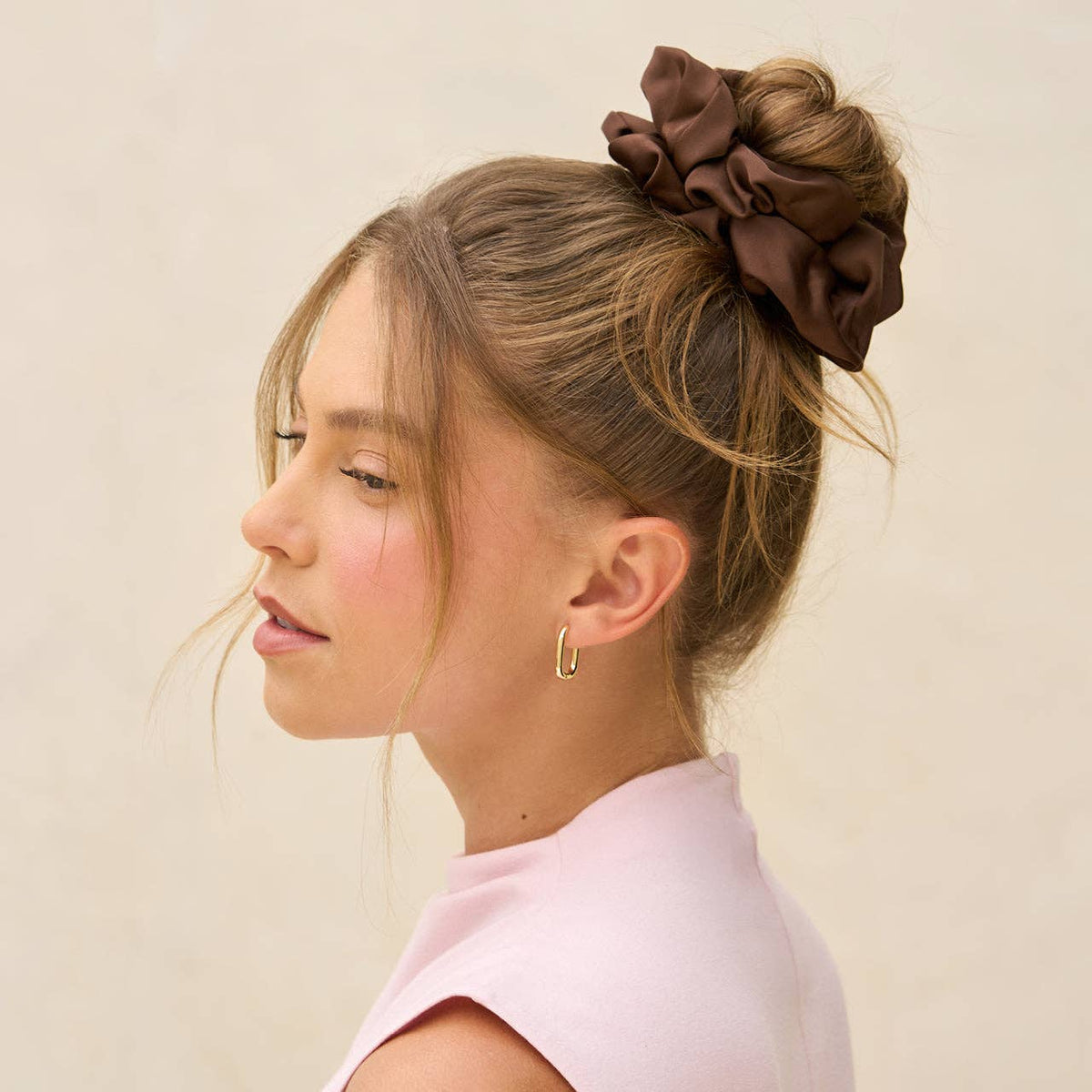 Black & Chocolate Oversized Scrunchies by KITSCH