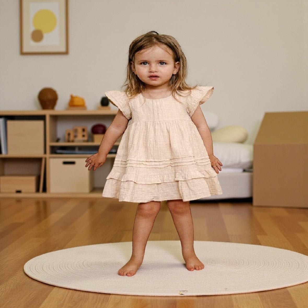 Blue Daisy Tallulah Little Girls Dress in Tea Sizes 2, 3 and 4 LEFT Two by Blue daisy