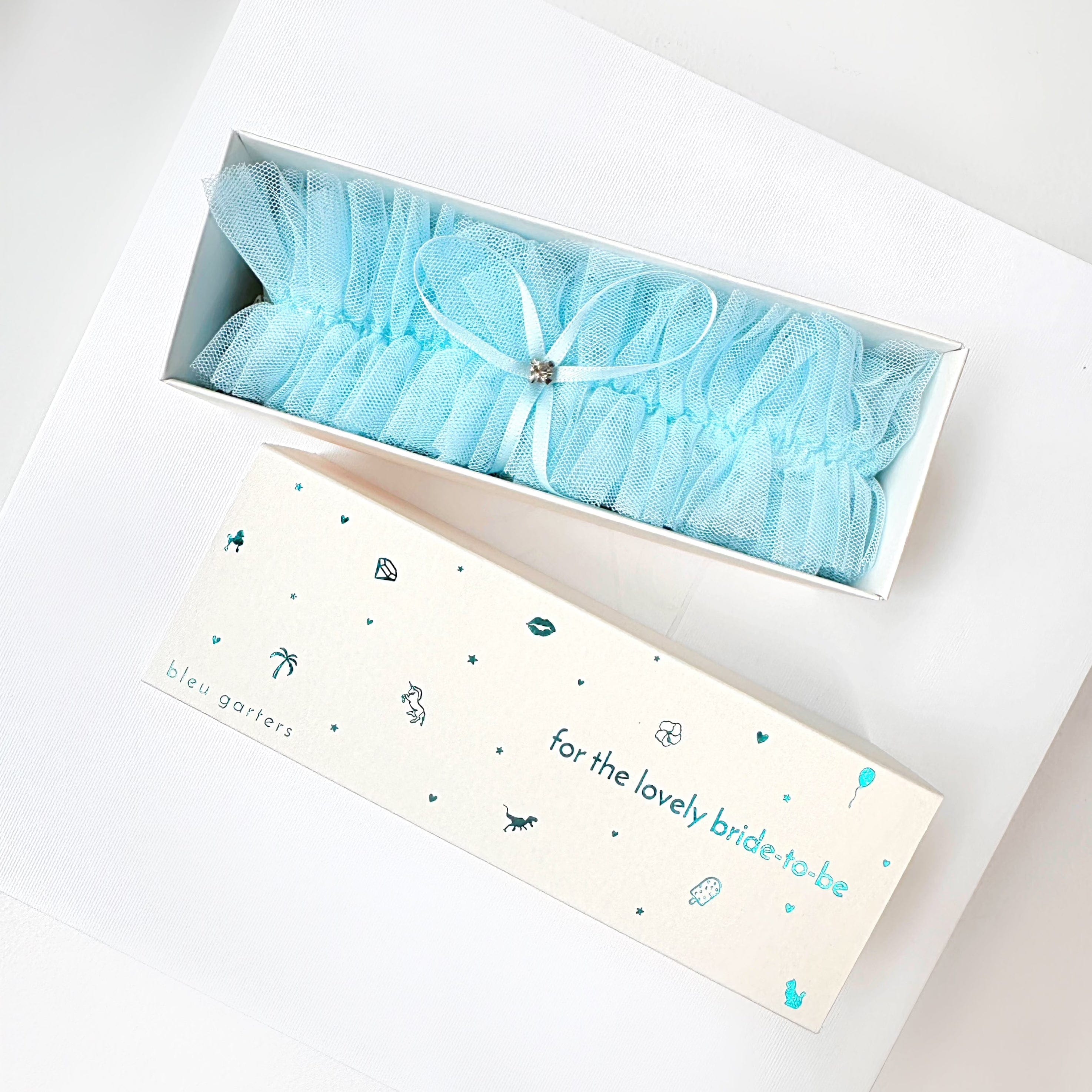 Blue Tulle Garter by Bleu Garters