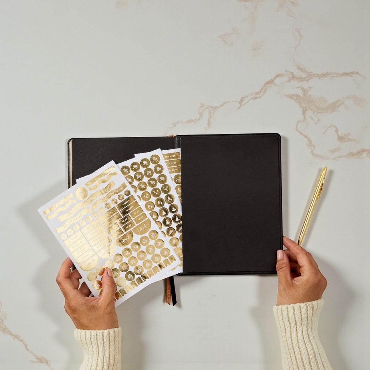 Blush & Gold 2026 Black Weekly Planner- PRE-ORDER ONLY. SHIPS FROM CLAYA TO YOU END OF DECEMBER by Blush And Gold
