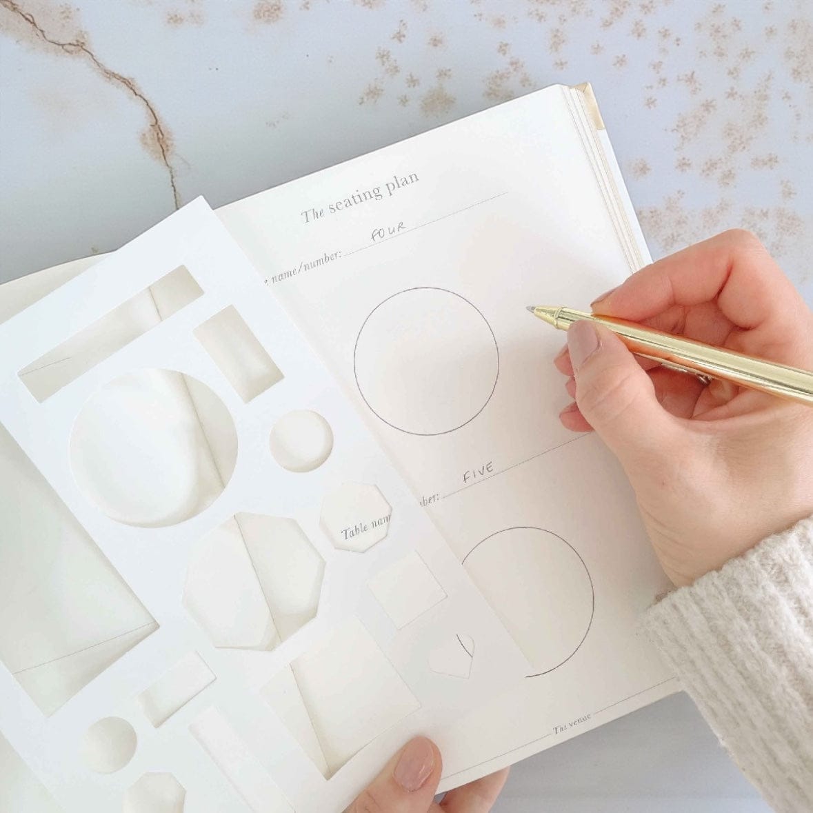 Blush & Gold Ivory Cloth Wedding Planner - Gold Foil & Gilt Edges by Blush And Gold