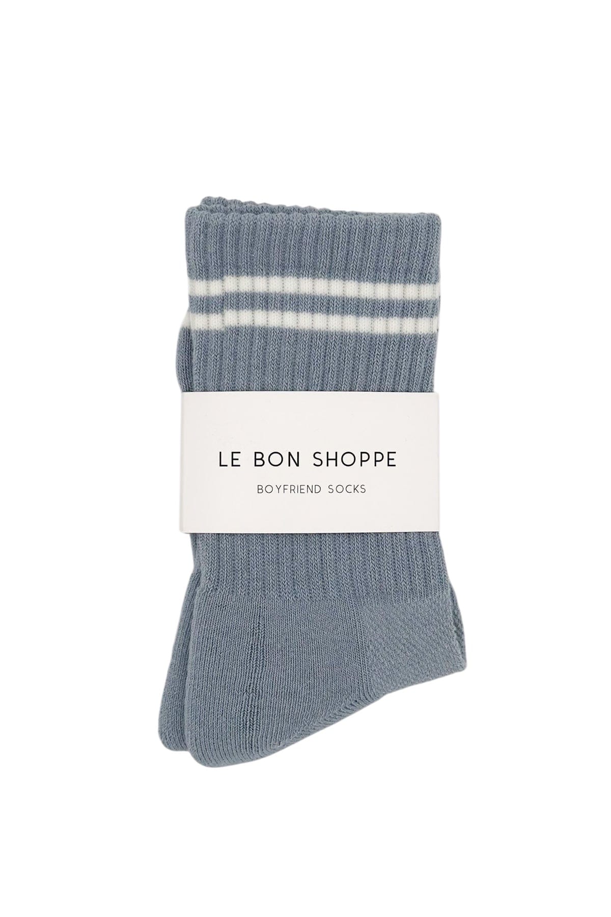 Boyfriend Socks Blue Grey by Le Bon Shoppe