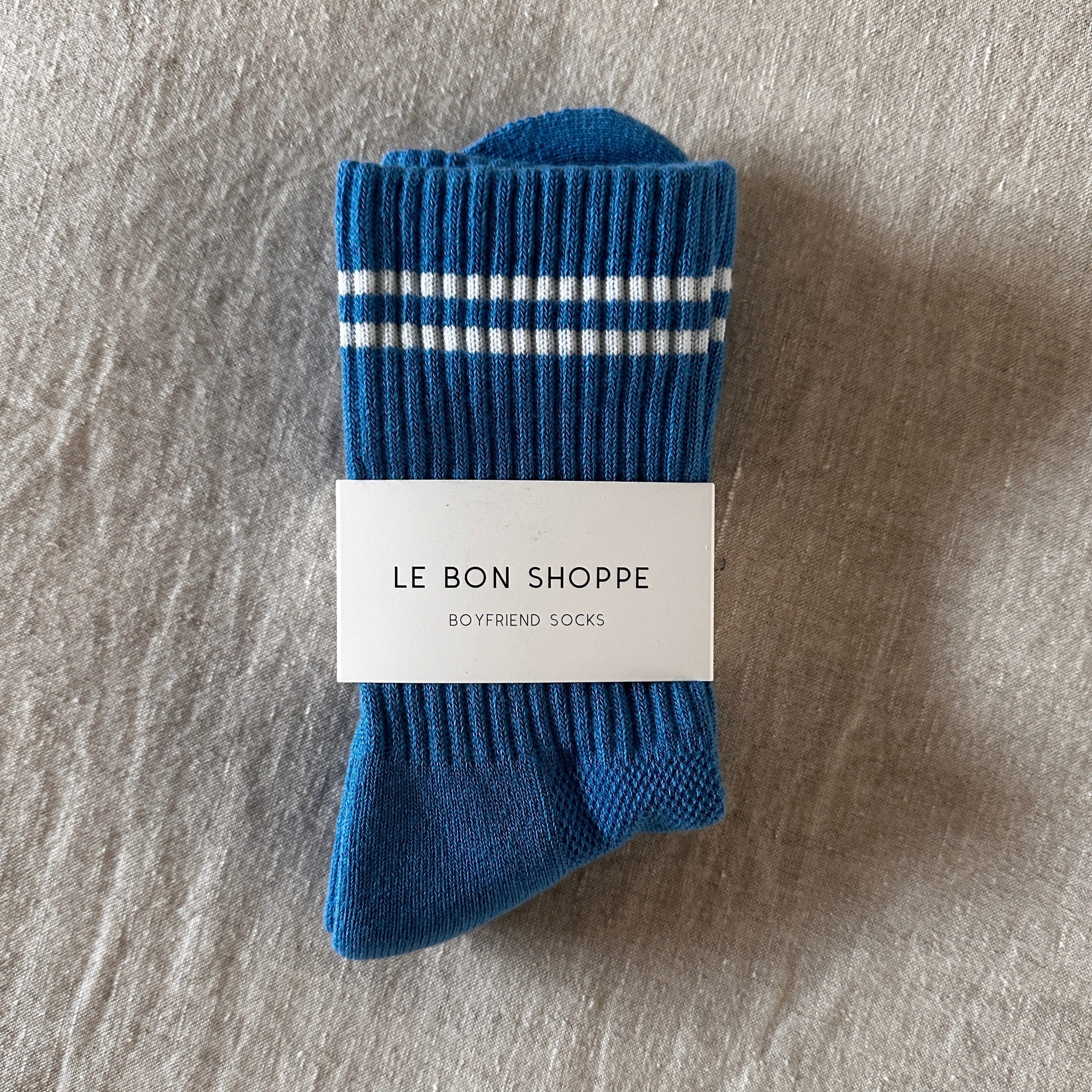 Boyfriend Socks For Her in 8 Colours Ocean Blue by Le Bon Shoppe