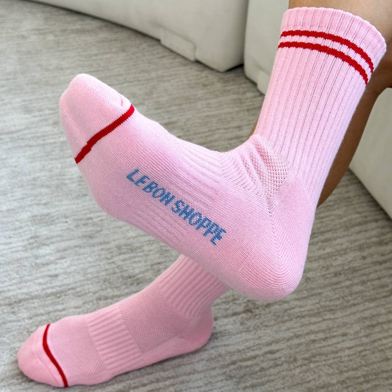 Boyfriend Socks For Her in 9 Colours Amour Pink by Le Bon Shoppe