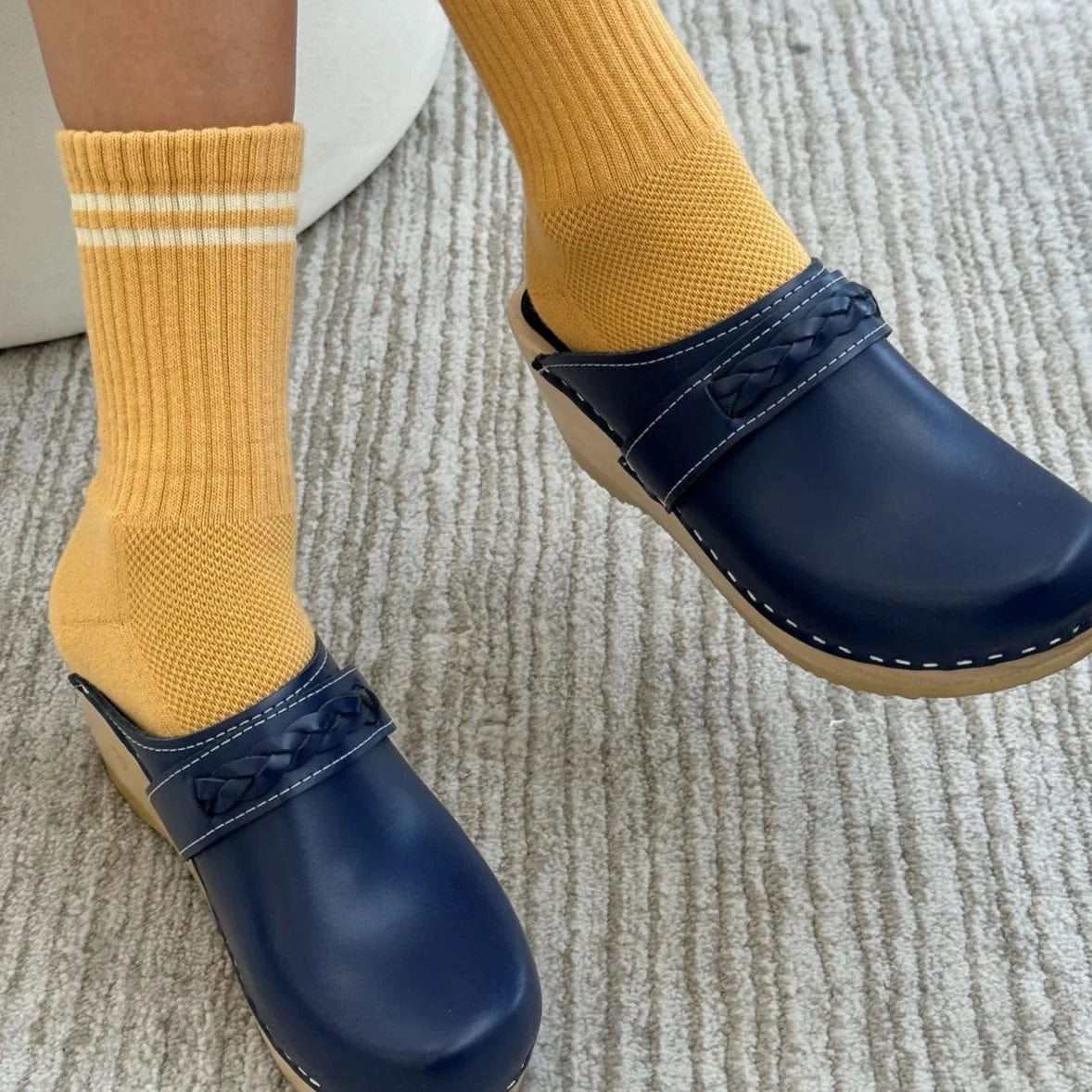 Boyfriend Socks For Her in 9 Colours Butter by Le Bon Shoppe