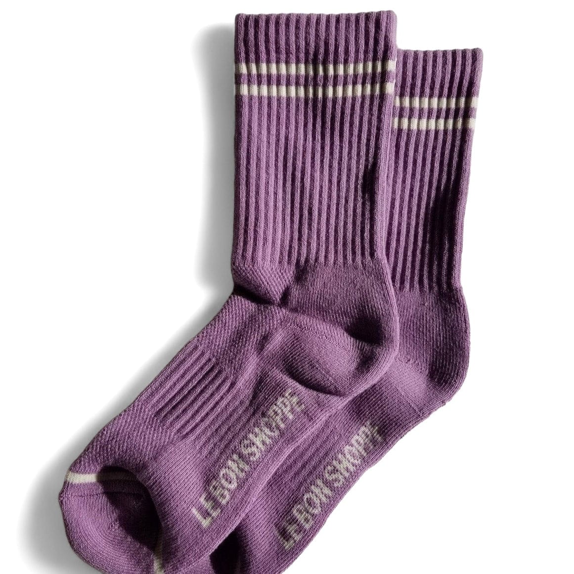 Boyfriend Socks For Her in 9 Colours Grape by Le Bon Shoppe