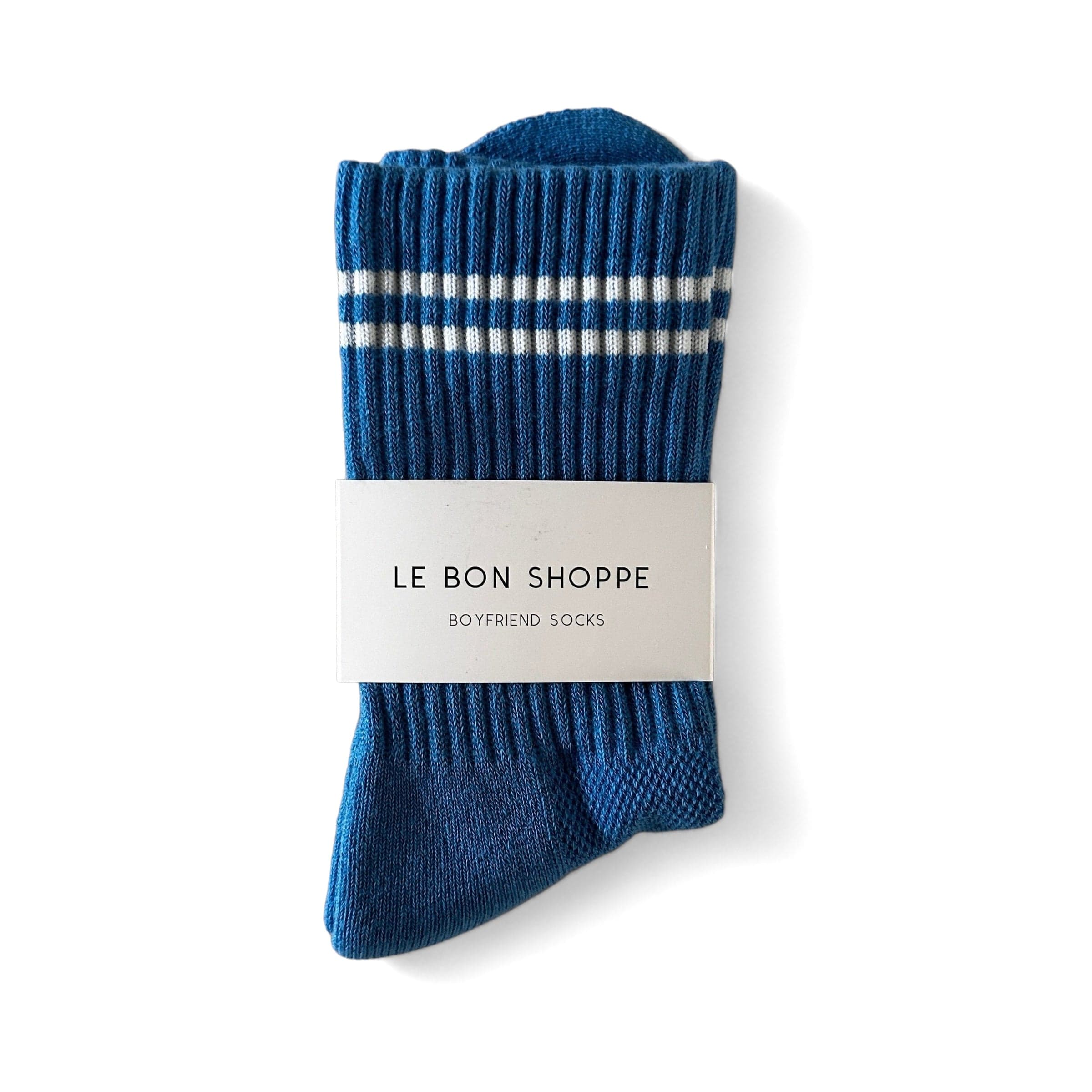 Boyfriend Socks For Her in 9 Colours Ocean Blue by Le Bon Shoppe