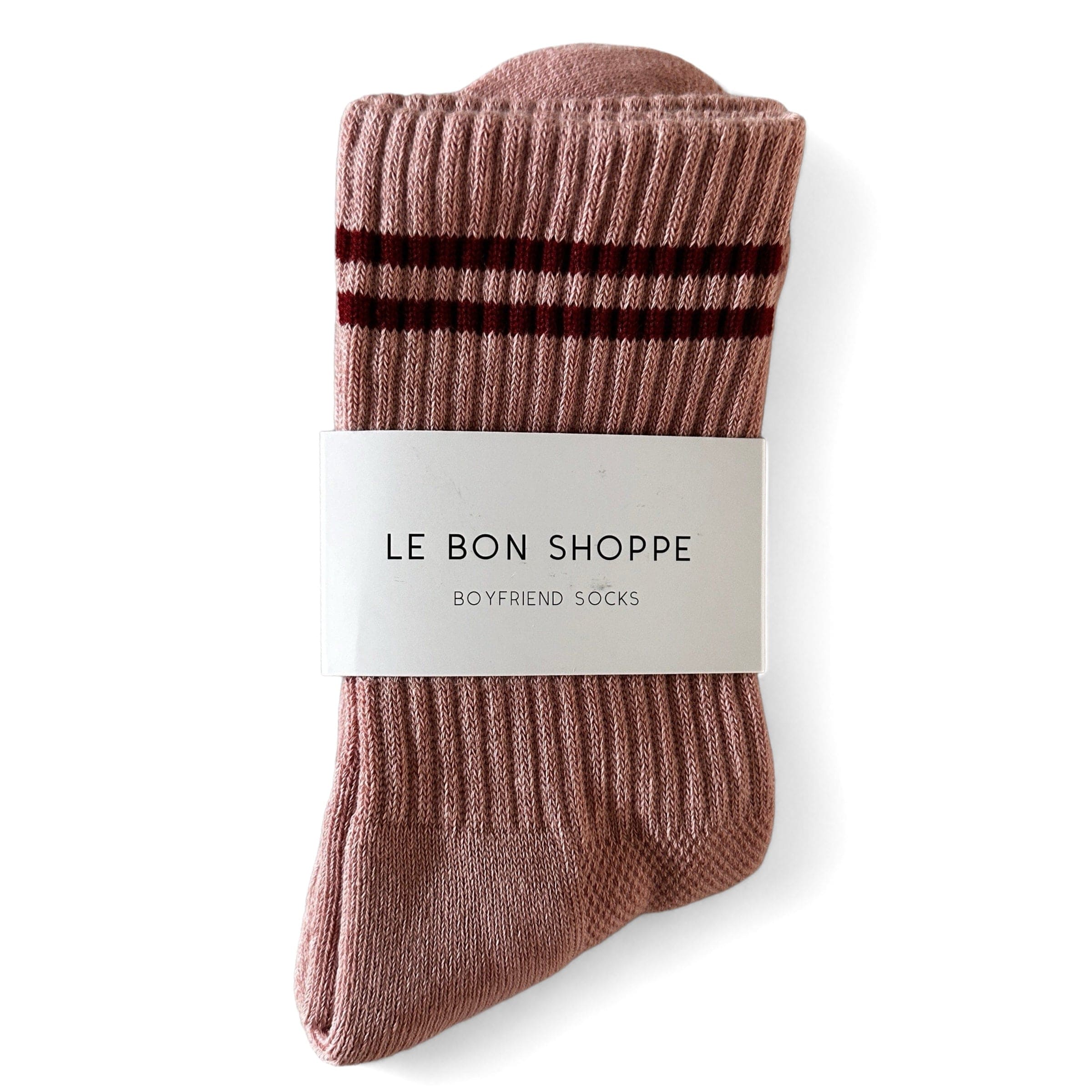 Boyfriend Socks For Her in 9 Colours Vintage Pink by Le Bon Shoppe