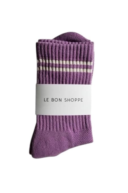 Boyfriend Socks Grape by Le Bon Shoppe