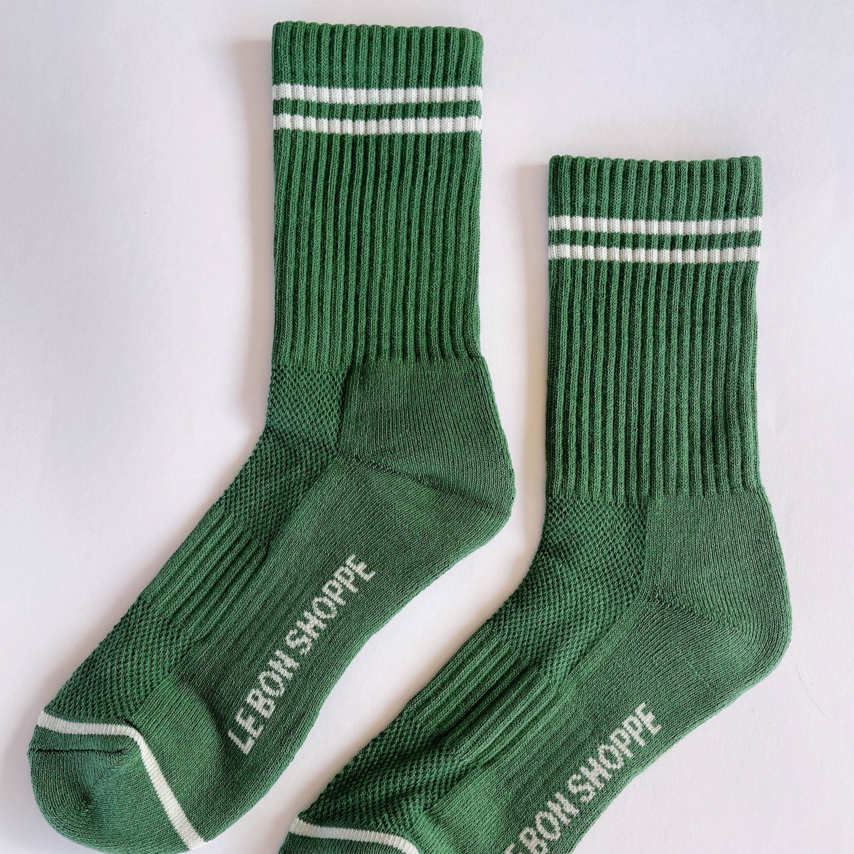 Boyfriend Socks Moss by Le Bon Shoppe