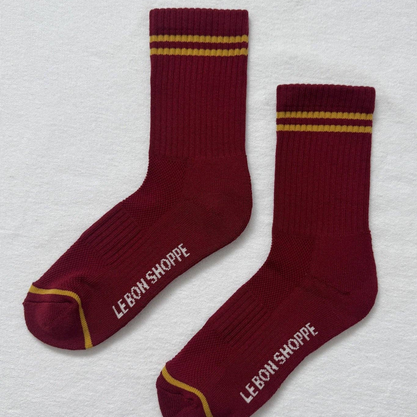 Boyfriend Socks (wholesale) Cardinal by Le Bon Shoppe
