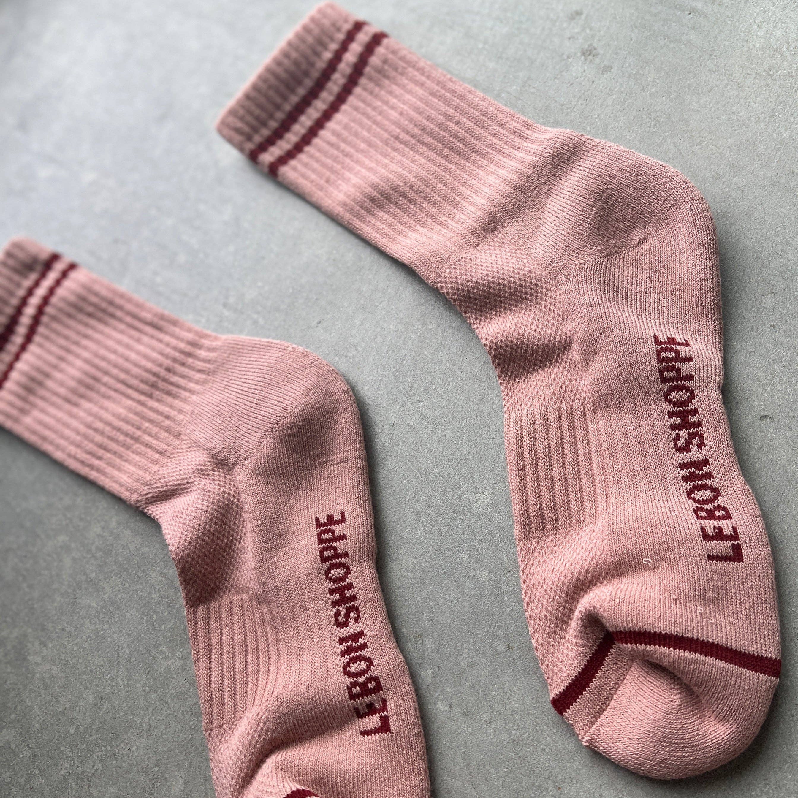 Boyfriend Socks (wholesale): Vintage Pink by Le Bon Shoppe