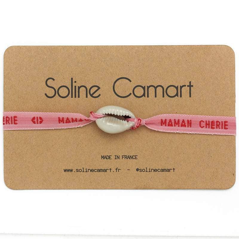 Bracelet : Maman chérie with natural shell by Soline Camart