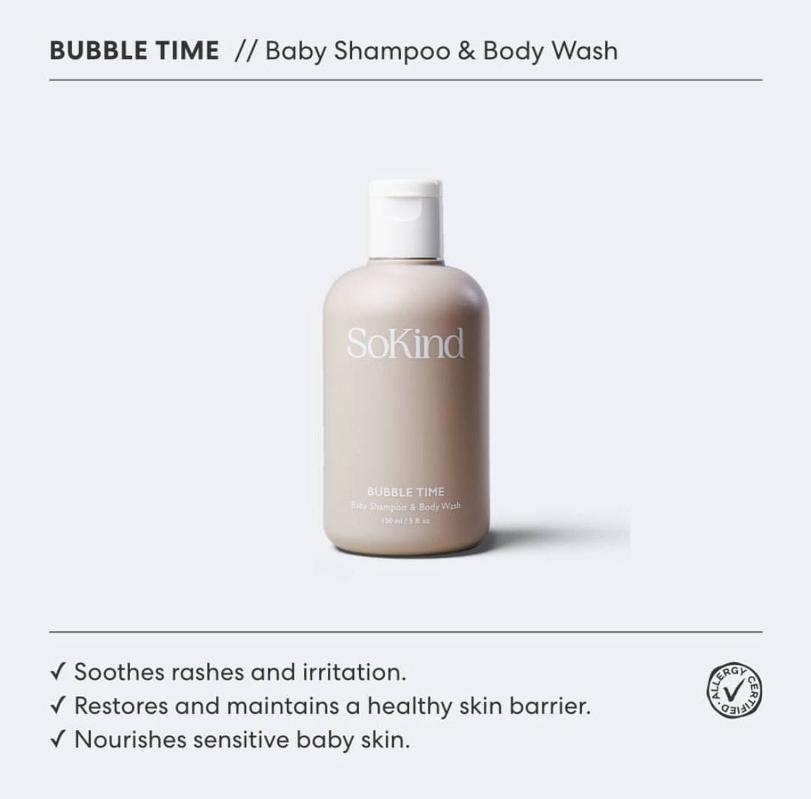 Bubble Time Baby Shampoo & Body Wash by SoKind
