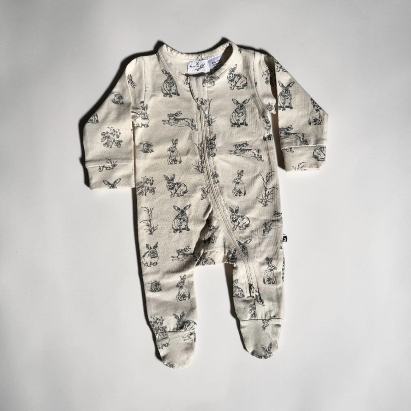 Burrow & Be Essentials Baby Zip Suit – Almond Burrowers, 0-3 Months 0-3M by Burrow & Be Australia