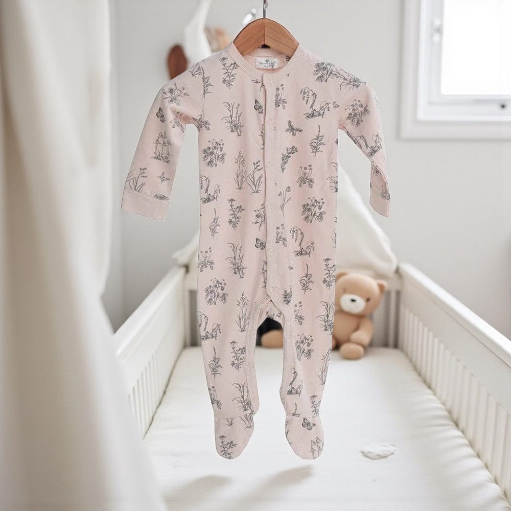 Burrow & Be Essentials Sleep Suit - Blush Meadow by Burrow & Be Australia