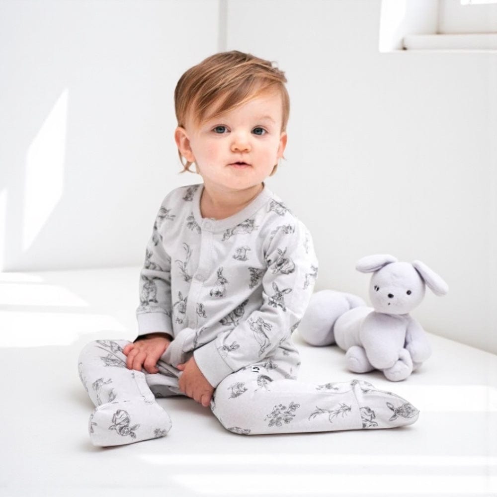 Burrow & Be Essentials Sleep Suit - Grey Burrowers by Burrow & Be Australia