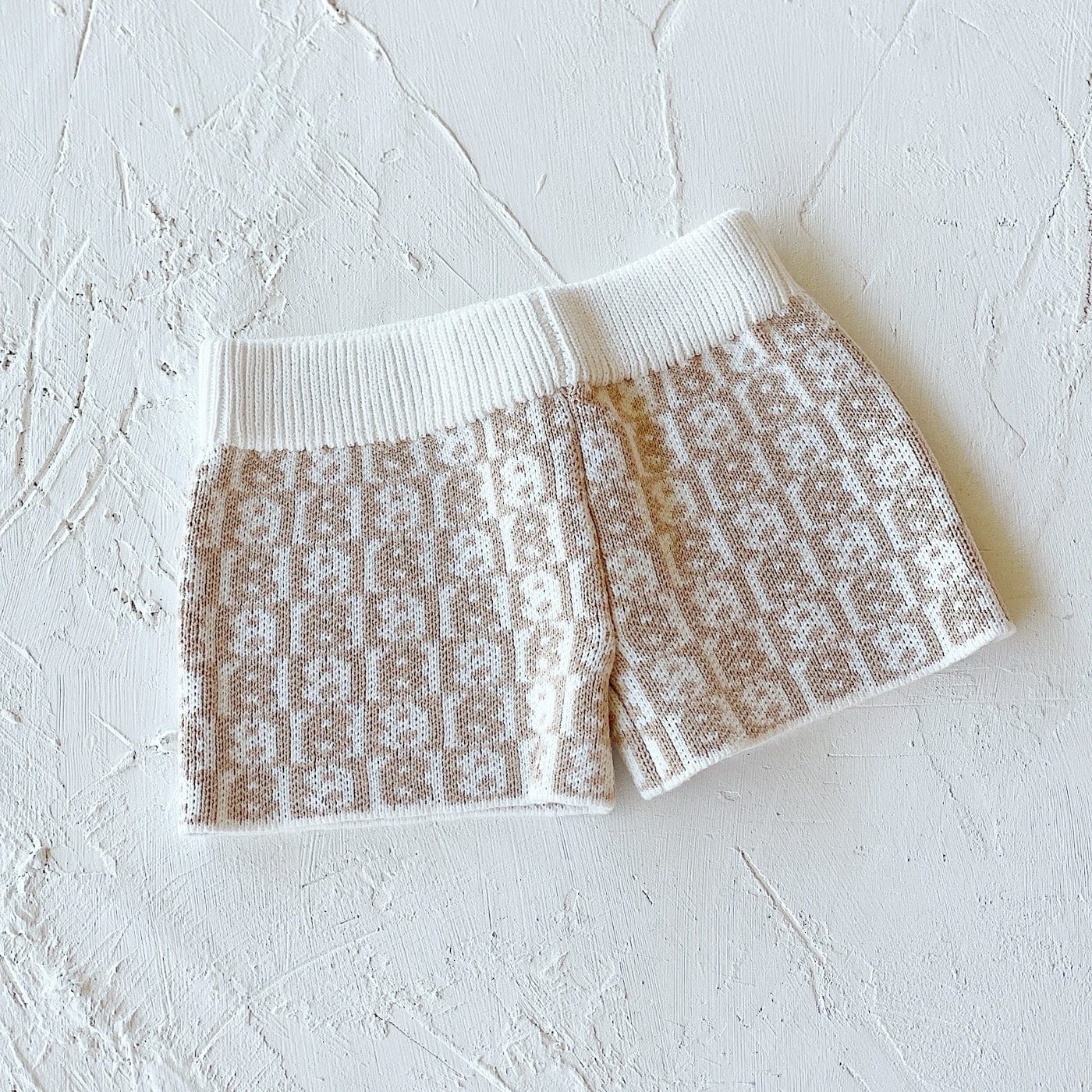 by billie checkered knit shorties 6-12 Months by By Billie