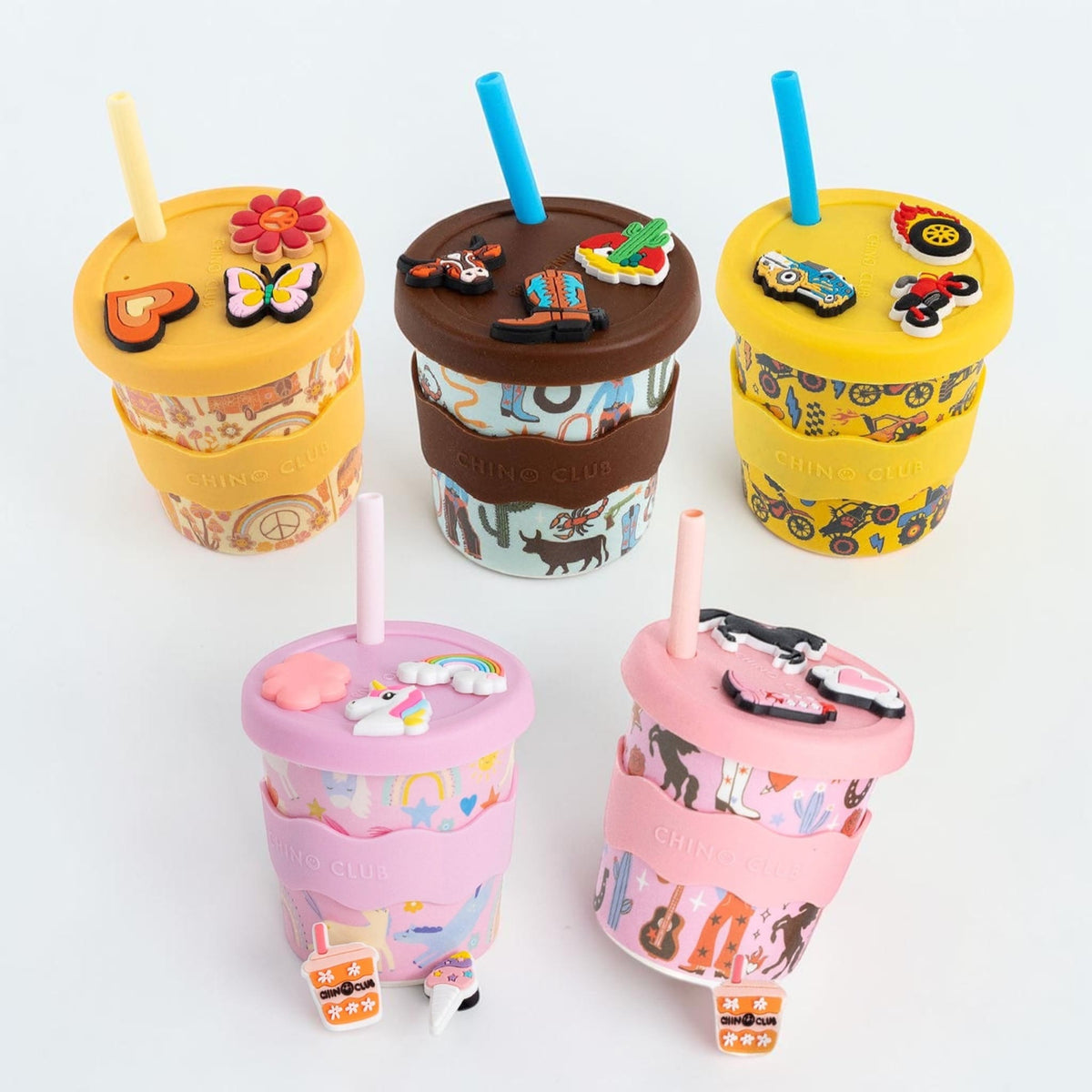 CHINO CLUB Chino Charm Cup 8oz (240ml) – Kids Cup with Charms by Chino Club