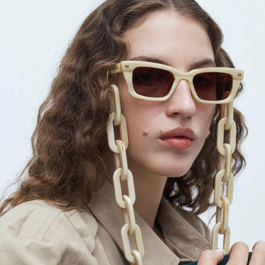 Chunky Sunglass Chain in Alabaster by Machete